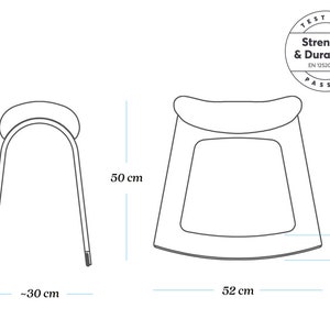 Silla de escritorio, silla de oficina, taburete de escritorio, taburete tipo silla de montar, silla ergonómica, taburete de oficina, silla moderna de madera, taburete ergonómico - Muista imagen 12