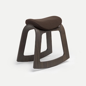 Silla de escritorio, silla de oficina, taburete de escritorio, taburete tipo silla de montar, silla ergonómica, taburete de oficina, silla moderna de madera, taburete ergonómico - Muista Chocolate Brown