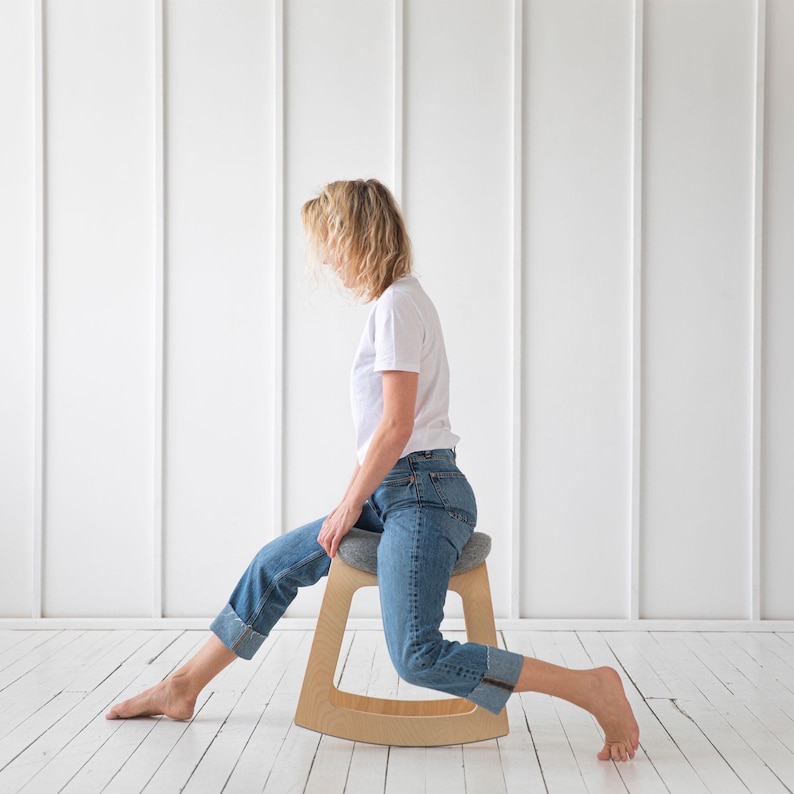 Office Chair, Desk Chair, Desk Stool, Saddle Stool, Saddle Chair, Ergonomic Chair, Office Stool, Modern Wood Chair, Ergonomic Stool - Muista image 8
