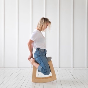 Office Chair, Desk Chair, Desk Stool, Saddle Stool, Saddle Chair, Ergonomic Chair, Office Stool, Modern Wood Chair, Ergonomic Stool - Muista image 6