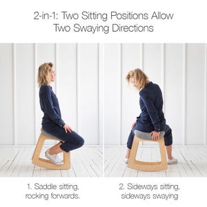 Office Chair, Desk Chair, Desk Stool, Saddle Stool, Saddle Chair, Ergonomic Chair, Office Stool, Modern Wood Chair, Ergonomic Stool - Muista image 2