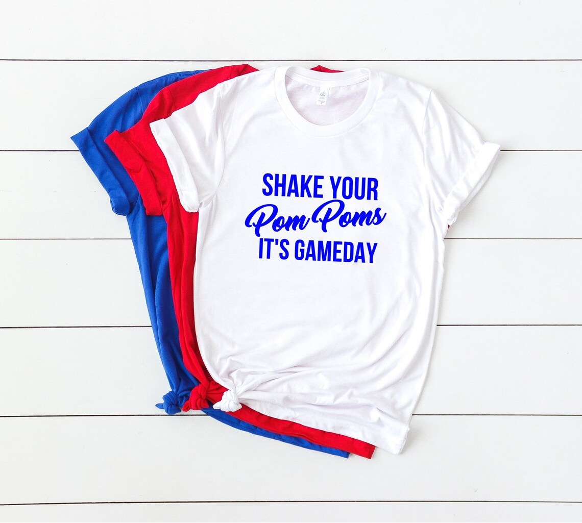 Shake Your Pom Poms Football Game Shirt School Spirit Shirt Etsy