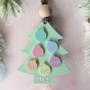 Personalized Family Tree Ornament | Custom Christmas Ornament | Custom Family Ornament | Personalized Ornament |  Family Christmas Ornament