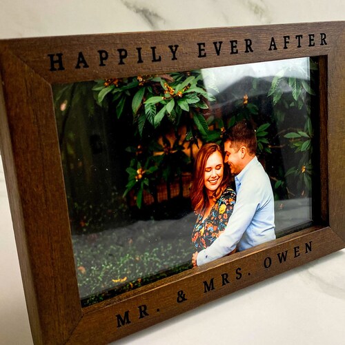 Personalized Picture Frame Custom Engraved Wood Photo Frame Etsy