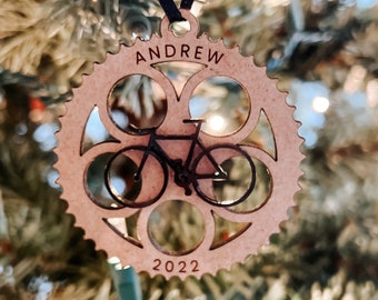 Adorno de ciclismo personalizado / Adorno de Navidad personalizado / Adorno de bicicleta personalizado / Adorno de ciclista / Adorno personalizado / Adorno de motociclista