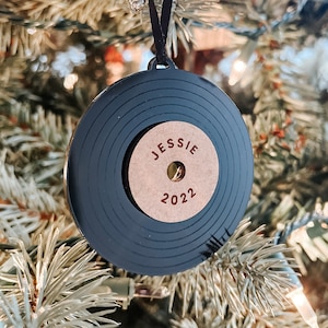 Customized Record Ornament | Custom Christmas Ornament | Custom Vinyl Record Ornament | Music Lover Ornament | Personalized Ornament
