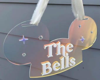 Magical Personalized Disney Stroller Sign in Retro Style - Your Name Here!