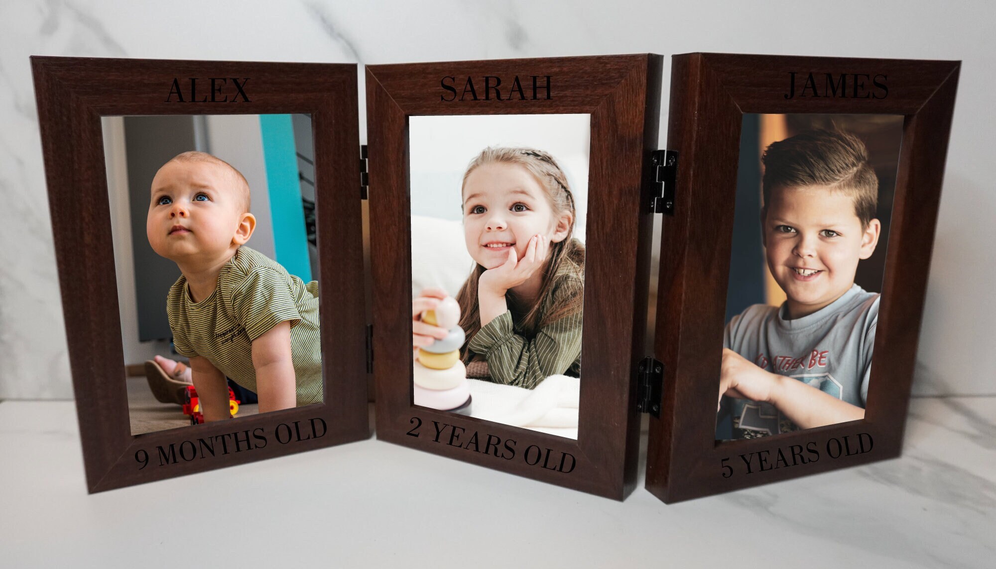 Custom Triple Picture Frame Custom Engraved Frame Etsy