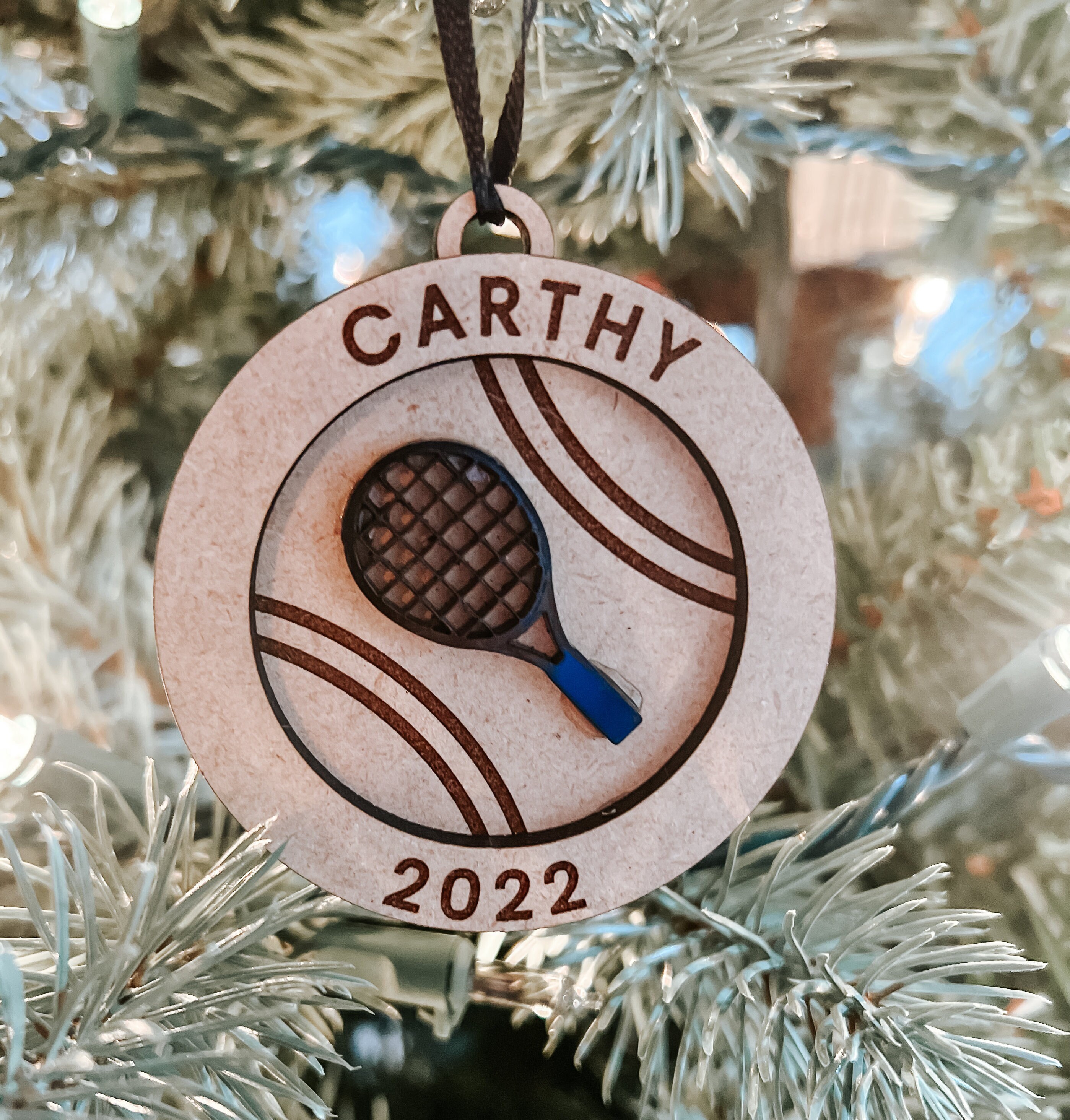 Personalized tennis christmas ornaments Clearance