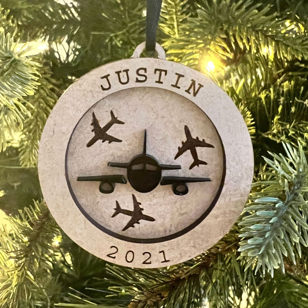 Fly High Gift Fly High This Holiday: Personalized Pilot Christmas Ornament, Custom ...