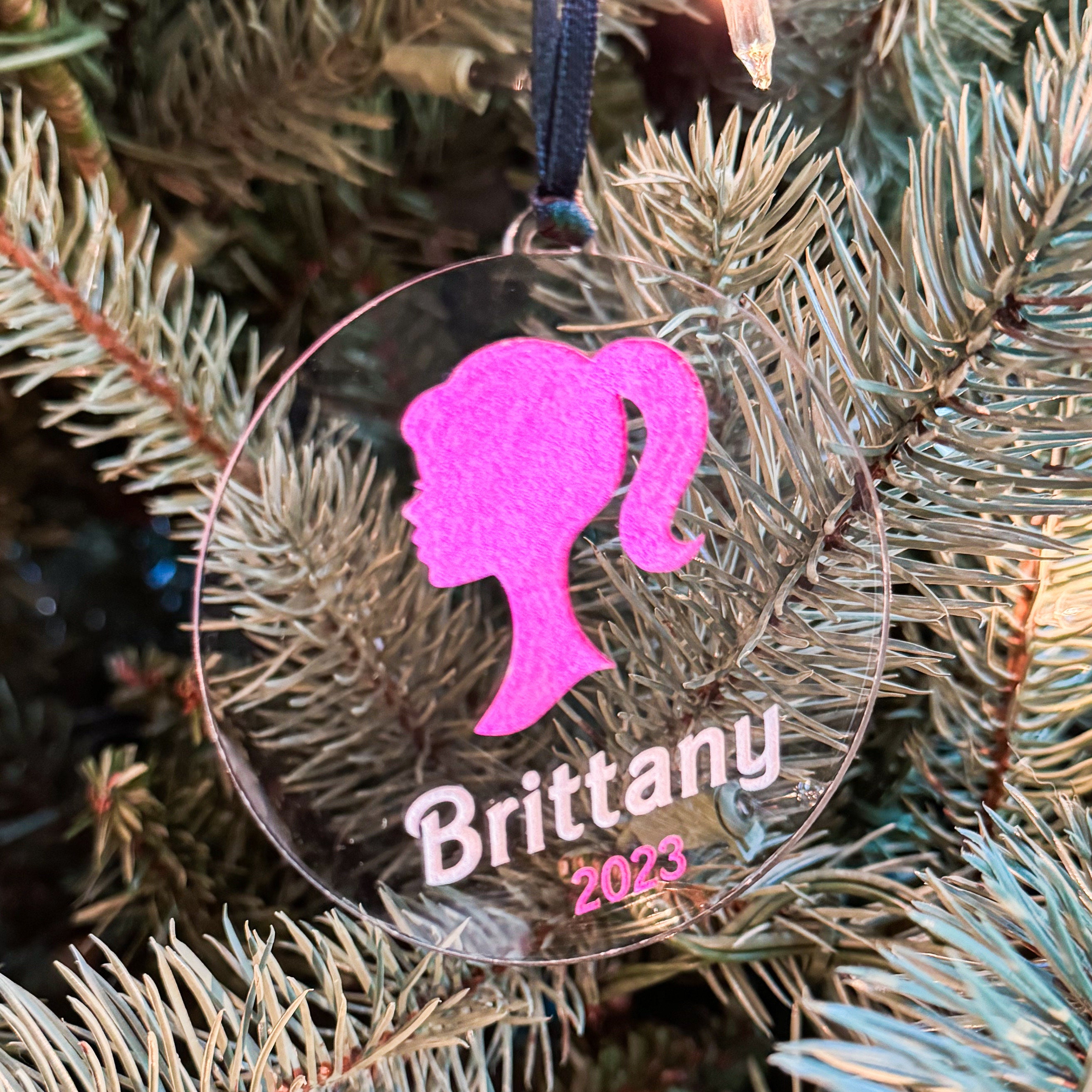 Custom Name Ornament Barbie Fan Ornament Personalized Ornament 