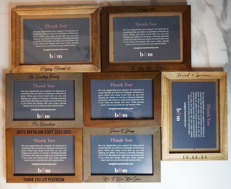 Custom Triple Picture Frame Custom Engraved Frame Etsy