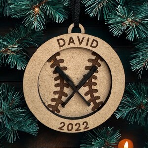 Customized Baseball Ornament | Custom Christmas Ornament | Custom Baseball Bat Ornament | MLB Custom Ornament | Personalized Ornament