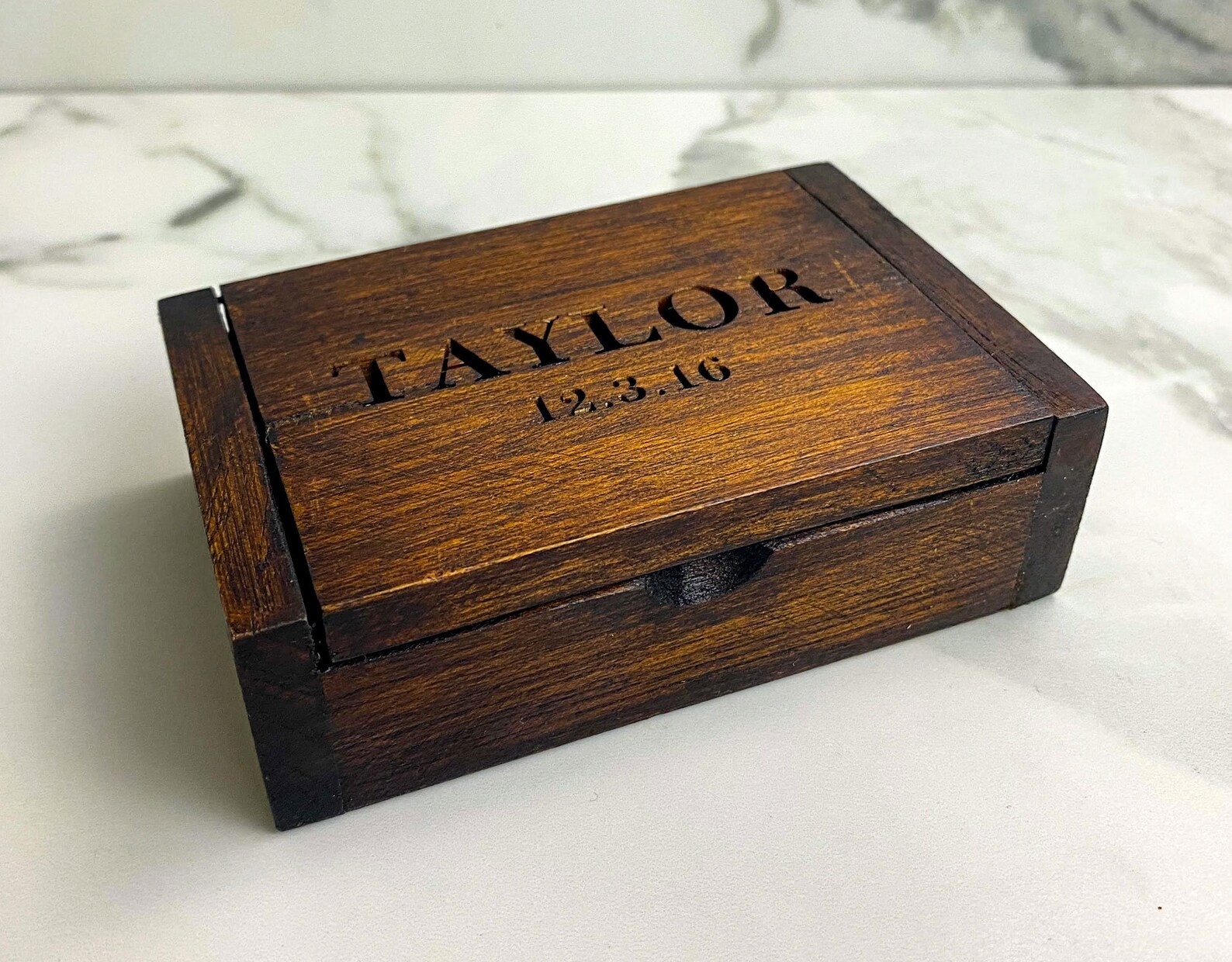 Custom Small Cigar Box Wooden Engraved Keepsake Box Etsy