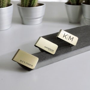 Personalized Money Clip | Metal Money Clip | Groomsmen Gifts | Custom Money Clip | Wedding Party Favors | Wedding Party Gift | Father&#39;s Day