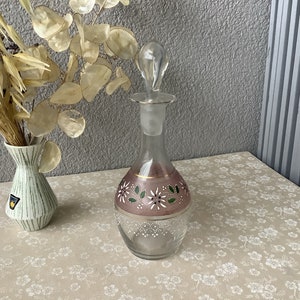 Enamelled blown glass liqueur decanter