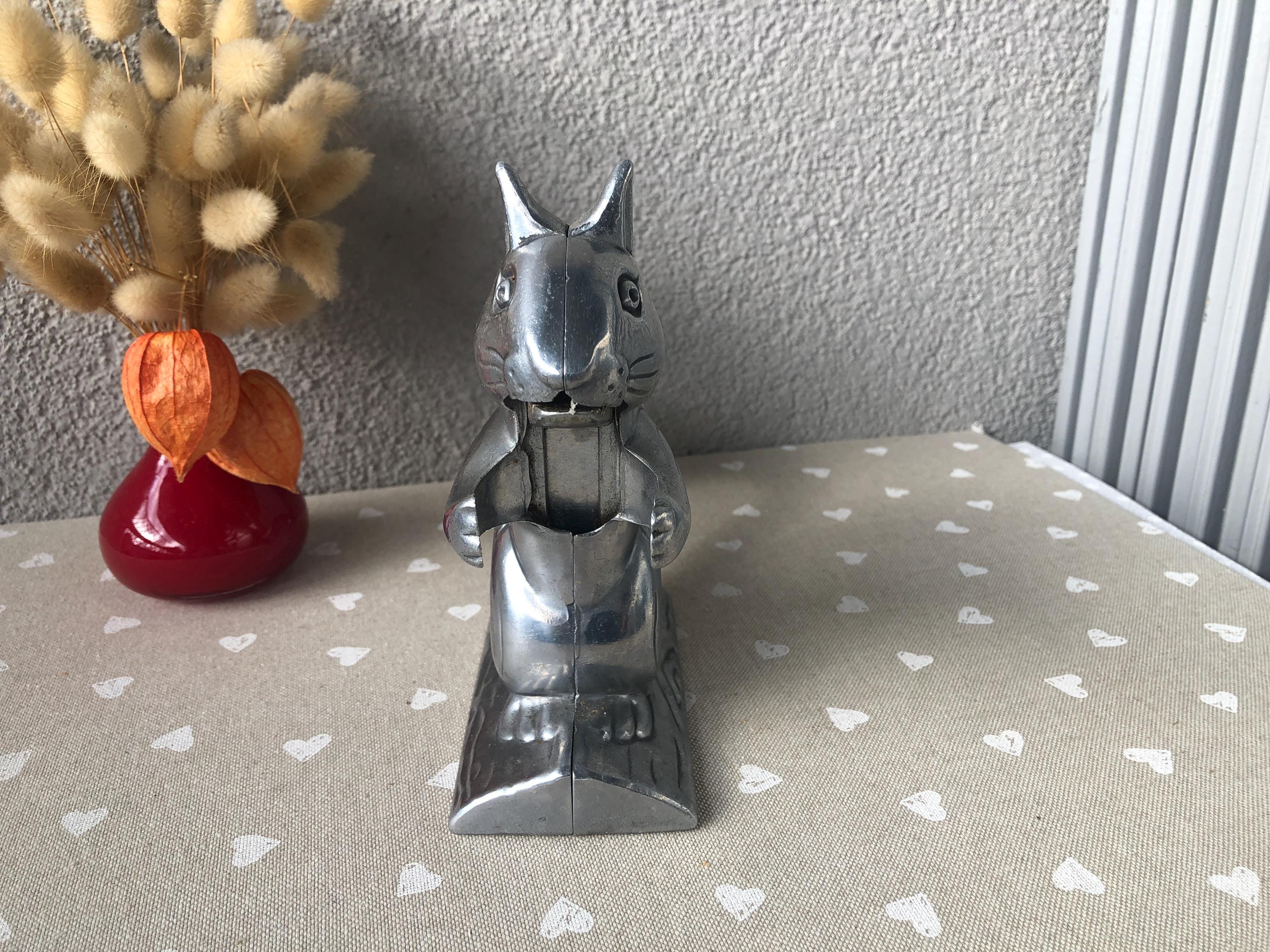 Casse-noix écureuil Zoomorphe Vintage – Design Viceversa – Aluminium – Très Bon état