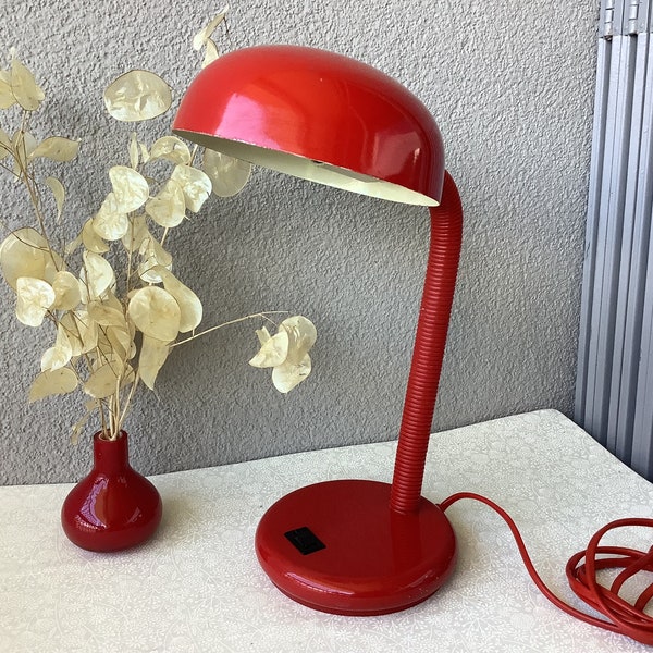 Lampe design space age rouge Bauhaus Style