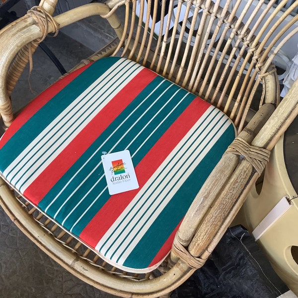 Coussins de chaise de jardin vintage 70' en Dralon - 2 ou 4 pièces