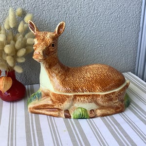 ミッシェル・コーガン　鹿　パテポット　テリーヌポット　フランス　ヴィンテージ ミッシェル・コーガン シカ パテポット テリーヌポット フランス