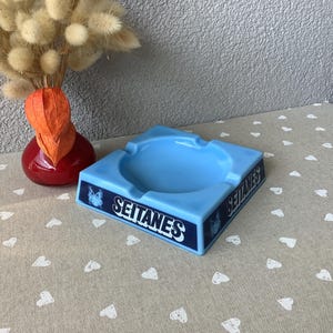 Seitanes advertising ashtray for French bistros - opaline ashtray