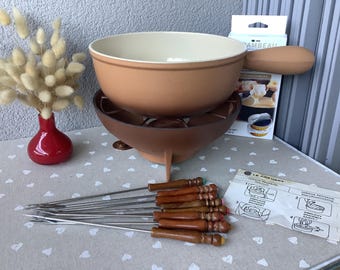 Set De 6 Fourchettes à Fondue Le Creuset Vintage Années 1970 - Avec Boîte D'origine