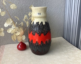 Vintage Bay Keramik West Germany Pottery Ceramic Fat Lava Vase 690