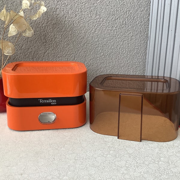 Terraillon space age scale, orange design Marco Zanuso - 4kg - vintage seventies kitchen scale