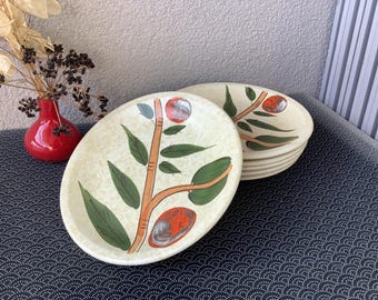 San Marciano Włochy Talerze terakotowe - ręcznie zdobione - Talerze deserowe