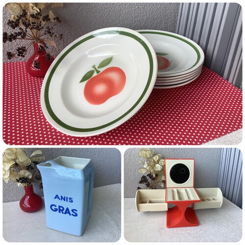 Lot De 6 Tasses à Café Arcopal Anaïs – France – Blanc – Design Octime – État D’usage