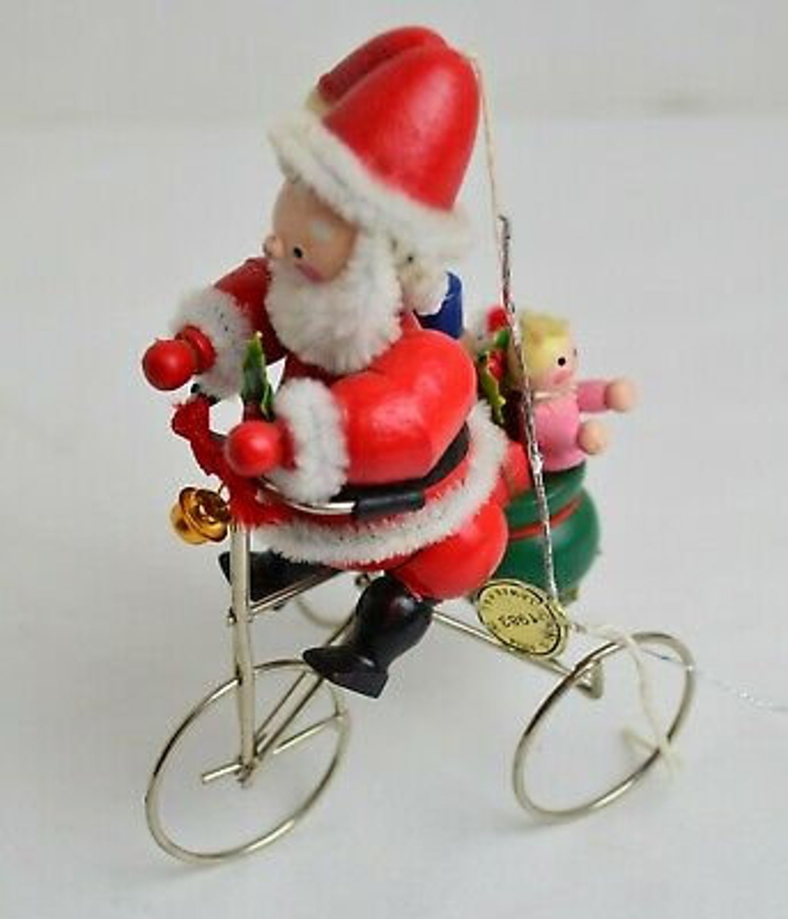 Vintage KURT S ADLER Wood Santa Claus on Tricycle ORNAMENT Etsy
