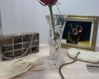 Lenox Fine Crystal Vase | Czech Republic Cut Glass Bud Vase | 6