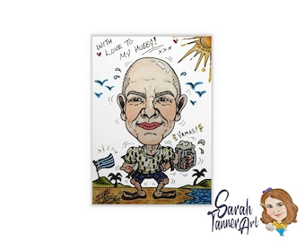 A6 Mini Caricature - Custom Hand-Drawn from Your Photos