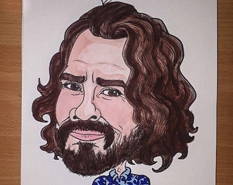 A4 Caricature, Hand Drawn and Personalised From Your Photos