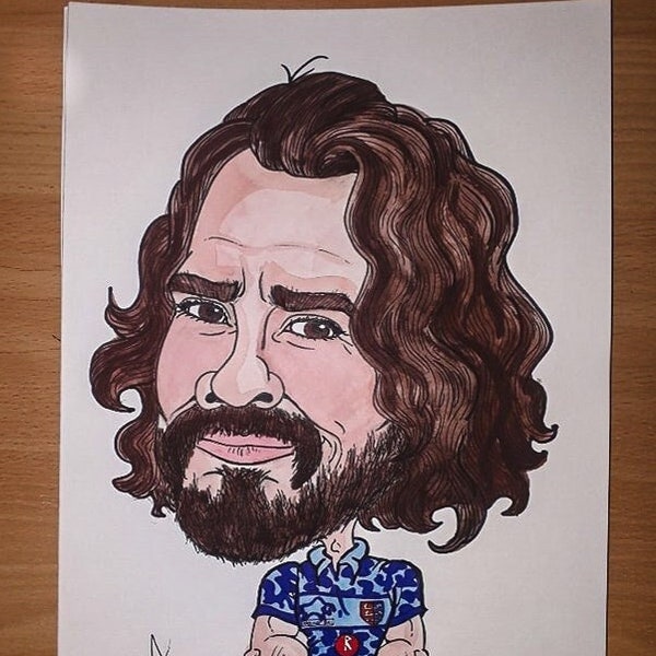 A4 Caricature, Hand Drawn and Personalised From Your Photos