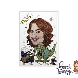 Hand Drawn Colour Caricature: Personalised Original Artwork image 8