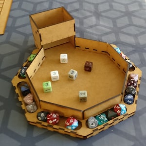 Dice Tray with Built-in Dice Tower and Dice Storage