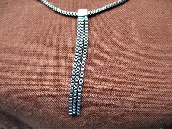 Guess 16" Necklace w/3" Pendant Silver Tone Vinta… - image 2