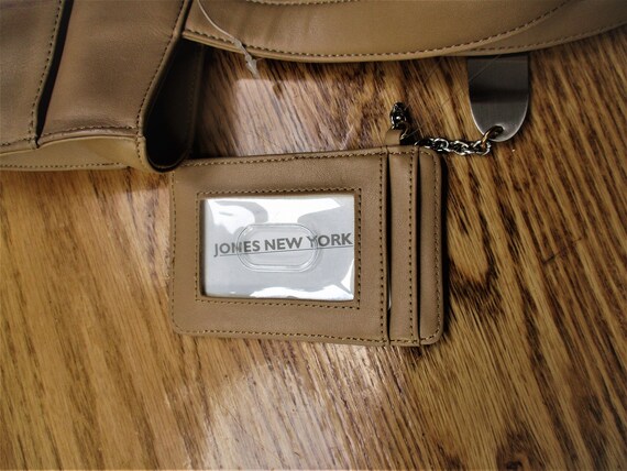 Jones of New York Leather Shoulder Bag Camel Colo… - image 4