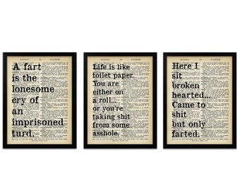 Funny Toilet Quotes Etsy