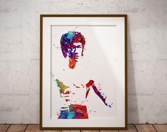 Bruce Lee Oil Painting Original Hand-Painted Art on Canvas NOT a Print 24x36