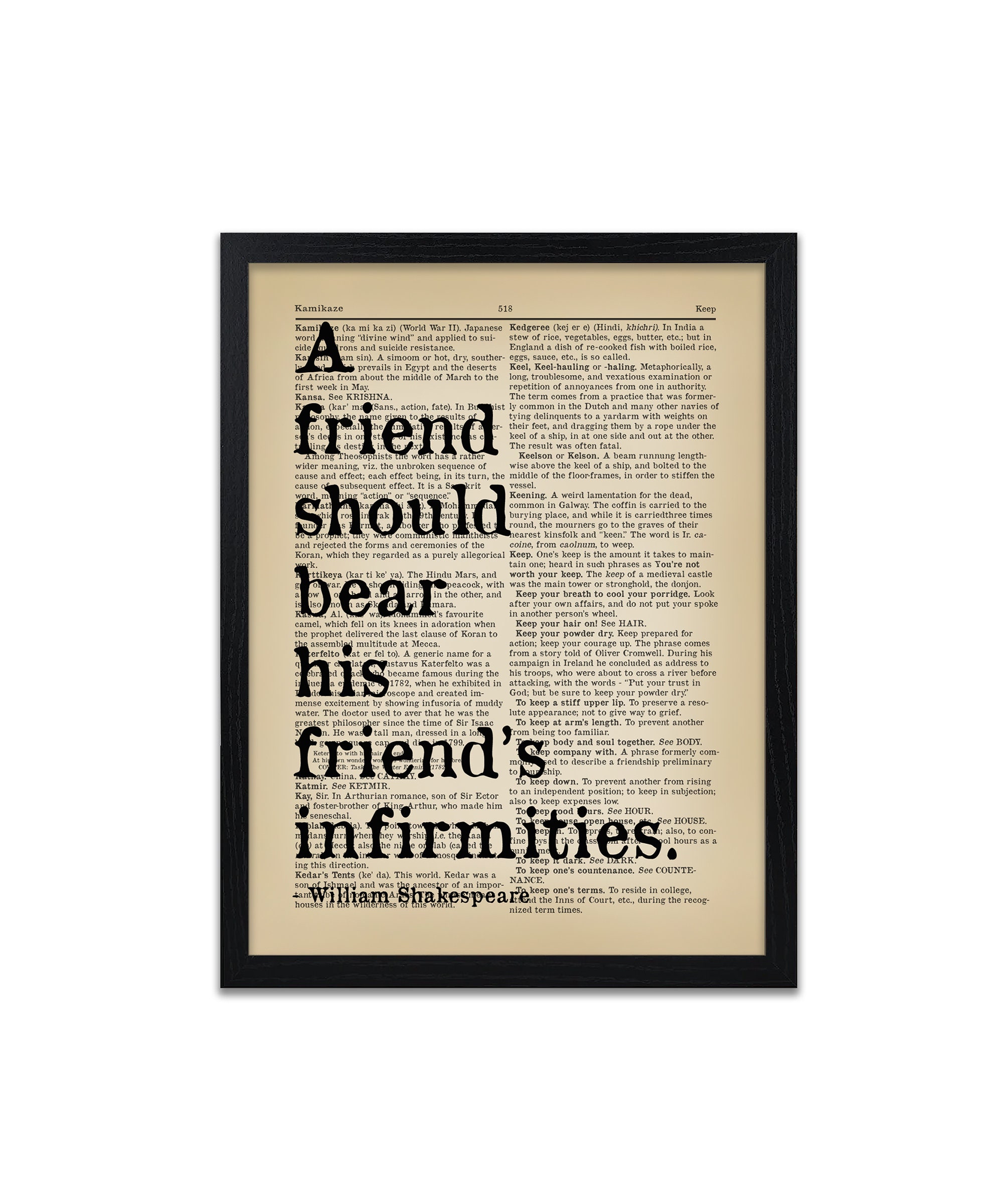 Shakespeare Quote Print - Friendship Quotes - William Shakespeare Prints -  Frame Not Included - Etsy, image size:2000x2400