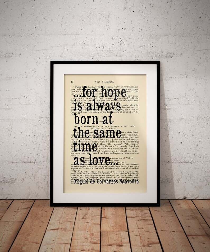 Don Quichotte Book Quote Citations classiques de livres Etsy