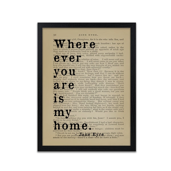 Jane Eyre Quote Etsy UK