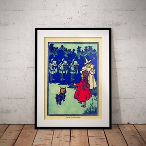Wizard of Oz Poster - Nursery Art Print - Book Page Picture Wall Decor - Unframed