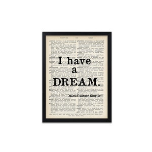 Martin Luther King Jr I Have A Dream Quote Print