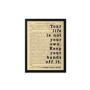Sherlock Holmes Book Quote Print Life Quotes Etsy Australia