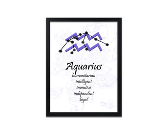 Aquarius Star Sign Zodiac Print