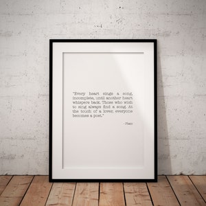 Plato Friendship Quote Print - Greek Philosophic Quotes - Plato Prints - Frame Not Included