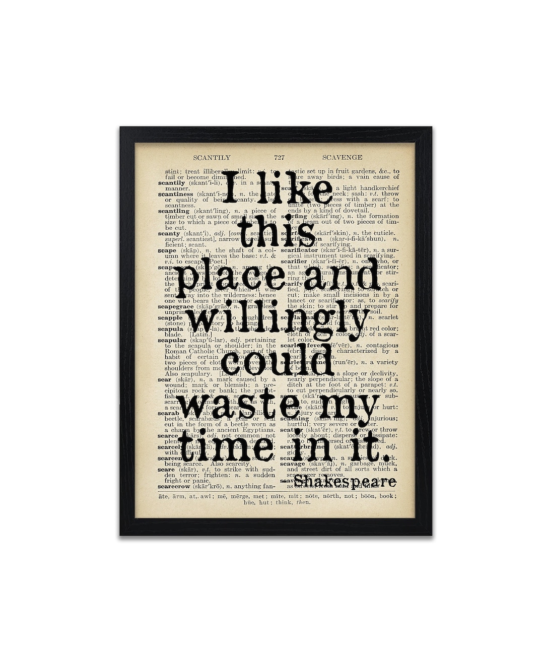 Shakespeare Quote Print - Shakespeare Prints - Customisable Option ...